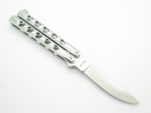 Vintage 1980s Parker Gypsy Seki Japan 4.125" Metal Handle Folding Balisong Butterfly Knife