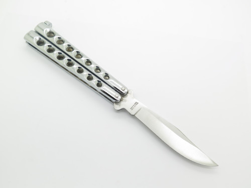 Vintage 1980s Parker Gypsy Seki Japan 4.875" Metal Handle Folding Balisong Butterfly Knife