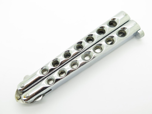 Vintage 1980s Parker Gypsy Seki Japan 4.875" Metal Handle Folding Balisong Butterfly Knife