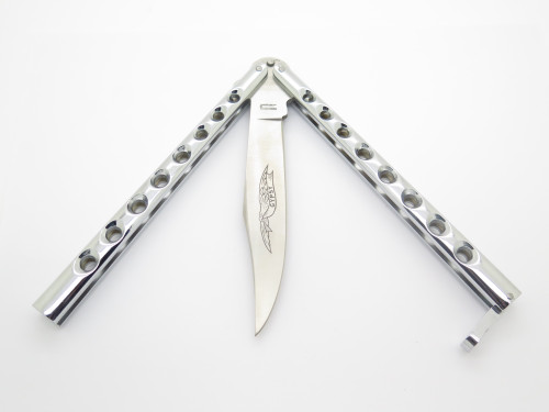 Vintage 1980s Parker Gypsy Seki Japan 6.25" Metal Handle Folding Balisong Butterfly Knife
