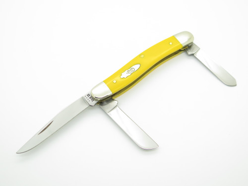 2022 Case XX 4318 Stockman Stainless Yellow Delrin Handle Folding Pocket Knife