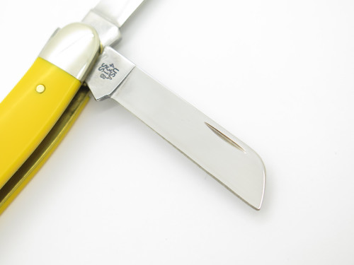 2022 Case XX 4318 Stockman Stainless Yellow Delrin Handle Folding Pocket Knife