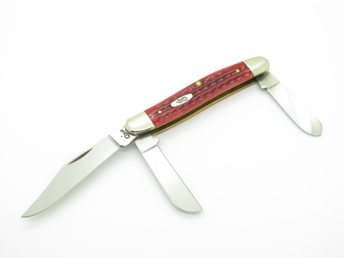 2018 Case XX 6347 USA Stockman Red Jigged Bone Handle Folding Pocket Knife