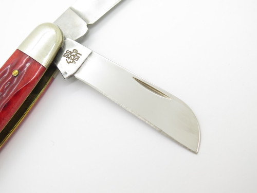 2018 Case XX 6347 USA Stockman Red Jigged Bone Handle Folding Pocket Knife