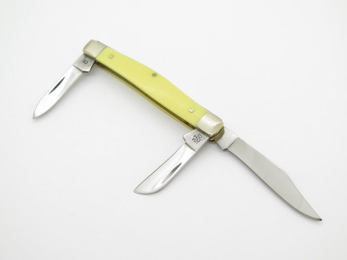 2022 Case XX 3344 USA CV Stockman Yellow Handle Folding Pocket Knife