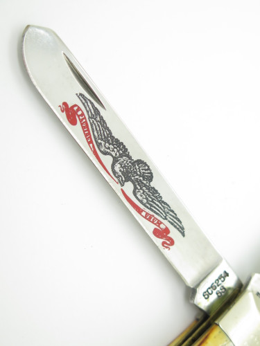 Vintage 1994 Case XX Folding Trapper Knife with Genuine 1995 Silver Eagle Dollar