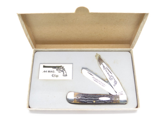 Vtg 1984 Case XX 6254 Trapper 44 Mag Pistol Commemorative Folding Pocket Knife