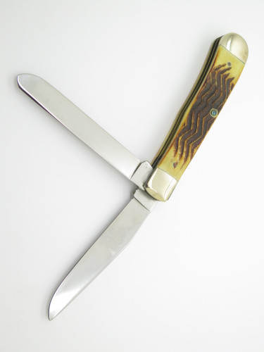 Vtg 1985 Case XX 5254 Trapper Abraham Lincoln Commemorative Folding Pocket Knife