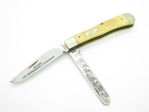 Vtg '84 Case XX 6254 Trapper Alaska 25th Year Statehood Folding Pocket Knife