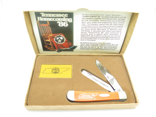 Vintage 1985 Case XX OR254 Trapper "Tennessee Homecoming" Folding Pocket Knife