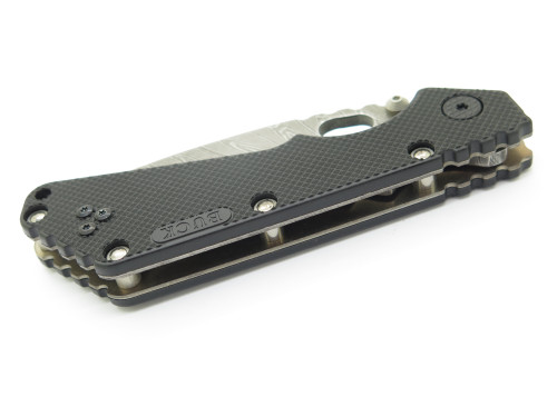 Customized Buck 889 Strider Feather Damascus Tanto Folding Pocket Knife