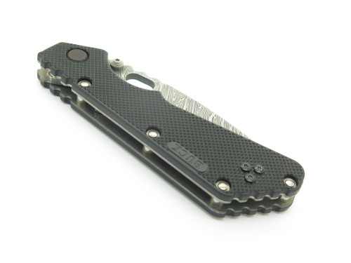 Customized Buck 889 Strider Zebra Damascus Tanto Folding Pocket Knife (Blem)