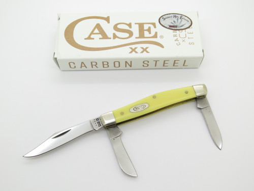 2022 Case XX 3344 CV Stockman Yellow Handle Folding Pocket Knife