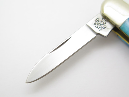 2018 Case XX 6208 USA Blue Jigged Bone Handle Half Whittler Pocket Knife