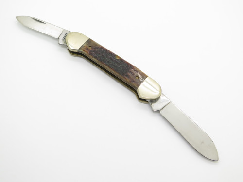 Vintage 1989 Case XX Canoe 62131 Jigged Bone Folding Pocket Knife