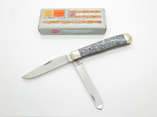 2019 Case XX 106254 Trapper Silver Stardust Kirinite Handle Folding Pocket Knife