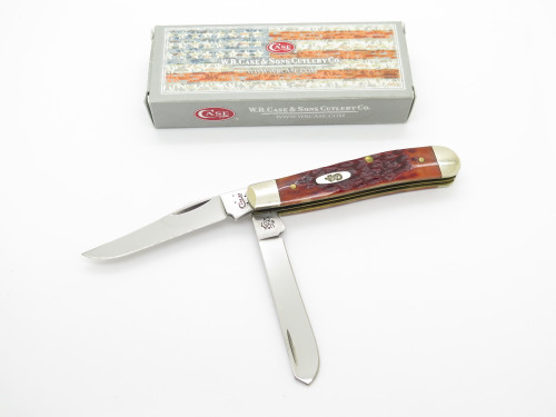 2016 Case XX 6207 Mini Trapper USA CV Jigged Bone Handle Folding Pocket Knife