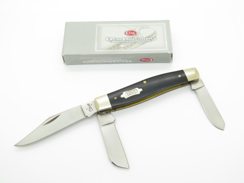 2018 Case XX 10375 USA Stockman Black Micarta Handle Folding Pocket Knife