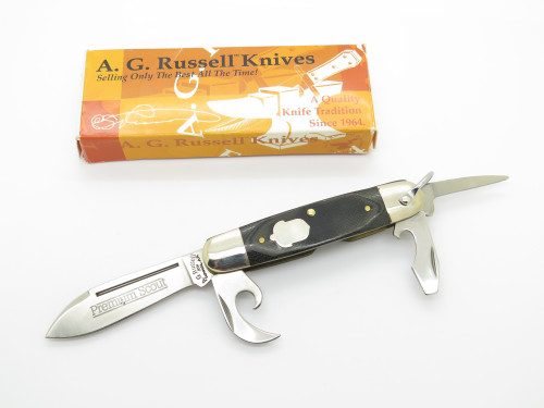Vintage 2004 AG Russell USA Micarta Handle Folding Premium Scout Pocket Knife