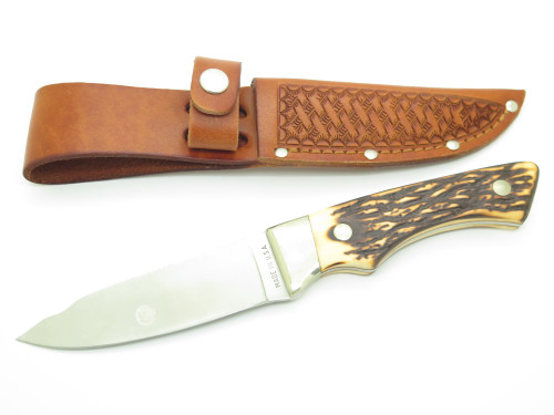 Vintage Remington R6 USA Stag Delrin Handle Fixed Blade Hunting Survival Knife