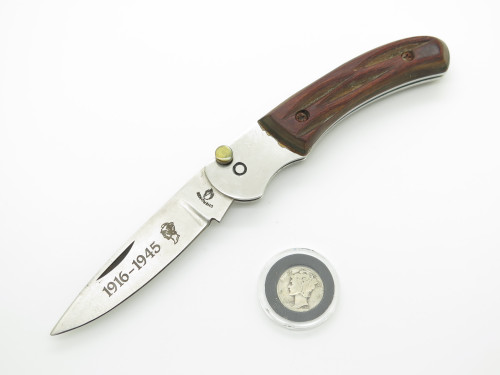 Vintage Cherokee Solingen Steel Folding Pocket Knife & 1937 Mercury Dime Coin