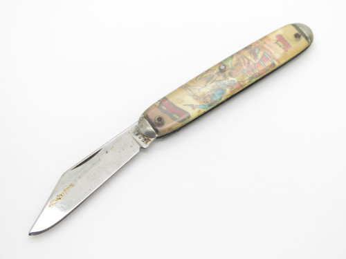 Vintage Dale Evans USA Novelty Knife Co Wild West Folding Pocket Knife