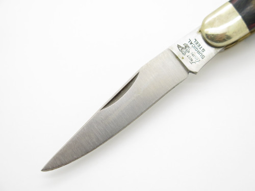 Vintage Frost Cutlery Seki Japan Muskrat Wood Handle Folding Pocket Knife