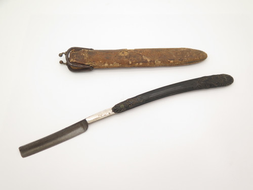 Vintage J A Henckels Twinworks Solingen Germany Straight Razor Knife with Pouch