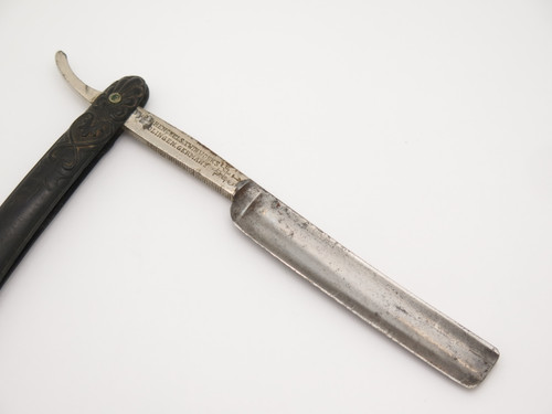 Vintage J A Henckels Twinworks Solingen Germany Straight Razor Knife with Pouch