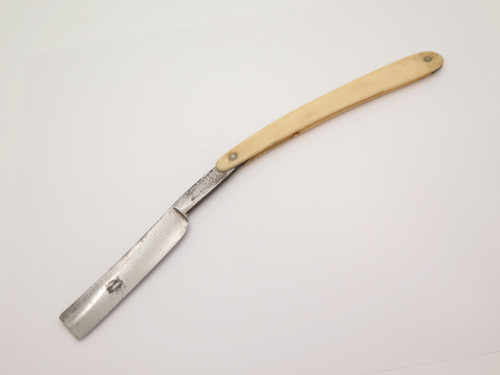 Vintage Razor Co. Solingen Germany White Handle Straight Razor Knife