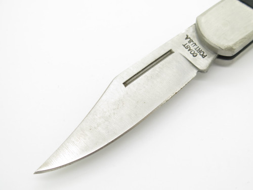 Vintage Coast Cutlery Taiwan Black Handle Folding Lockback Pocket Knife