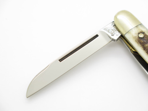 Vtg Bertram Hen & Rooster Congress Solingen Germany Stag Folding Pocket Knife