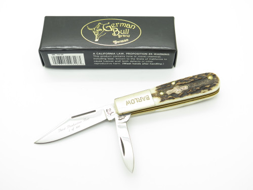 2018 German Bull Solingen Germany Stag First Production 1 of 300 Barlow Knife