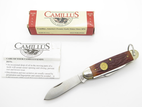 Vintage Camillus New York Delrin Handle Multi Tool Folding Pocket Camp Knife