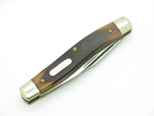Vtg Schrade USA 77OT Improved Muskrat Old Timer 2 Blade Folding Pocket Knife