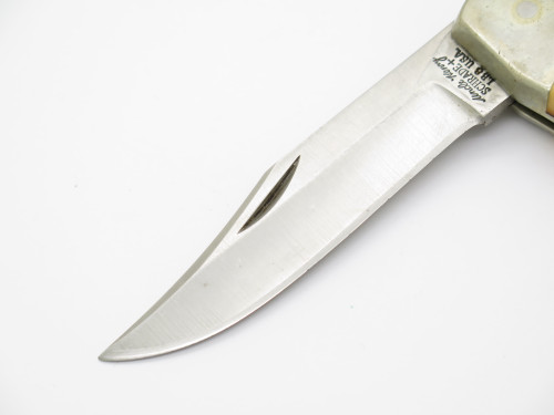 Vintage Schrade USA Uncle Henry LB-8 Stag Delrin Folding Hunter Lockback Knife