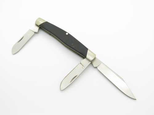 Vintage 1992 Buck Stockman 301 USA Black Delrin Handle Folding Pocket Knife