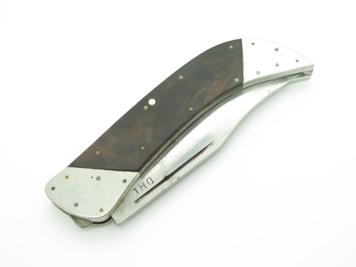Vintage DHL Custom Handmade Bear Trap 5.5" Large Folding Hunter Lockback Knife
