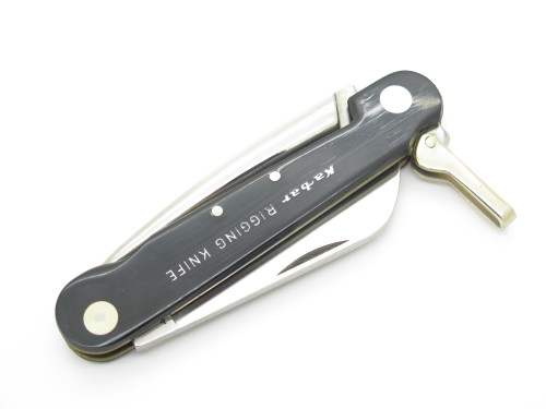 Vintage Ka-bar 1121 USA Yachtsman Marlin Spike Rope Sailor Rigging Folding Knife