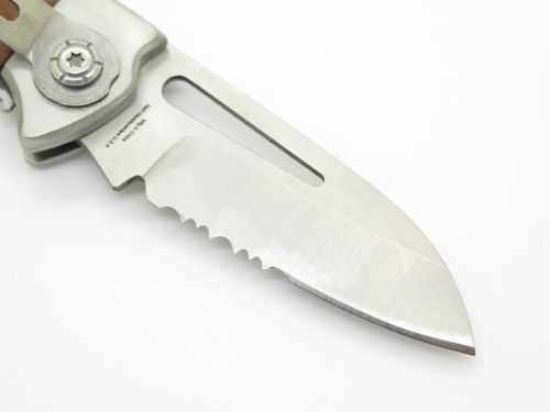 2010s Maxam Sailor Wood Handle Marlin Spike Rigging Pocket Knife