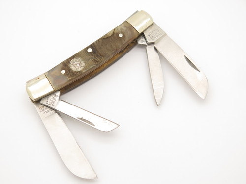 Vintage Owl Head OH-CH Munich Ironworks Germany Ram Horn Congress Folding Knife