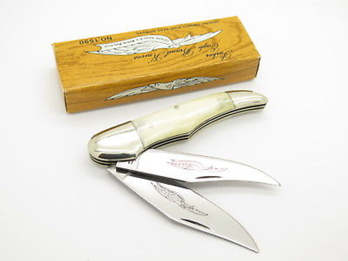 Vtg Parker Custom Series Seki Japan Bone Big Folding Hunter Trapper Knife