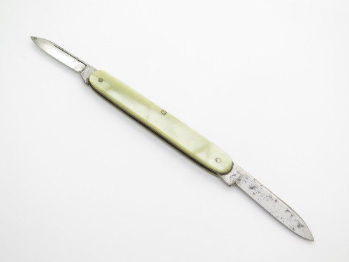 Vtg 1912-1950 Aerial Cutlery Synthetic Pearl Handle Folding Pocket Pen Knife