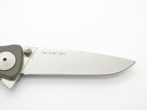 Vtg SOG Twitch II Green Aluminum Handle Assisted Folding Lockback Pocket Knife