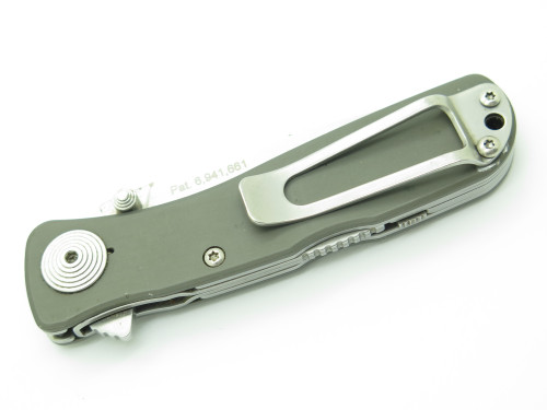 Vtg SOG Twitch II Green Aluminum Handle Assisted Folding Lockback Pocket Knife