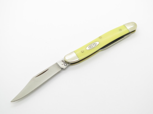 2018 Case XX 32087 SS USA Stockman Yellow Handle Folding Pocket Knife