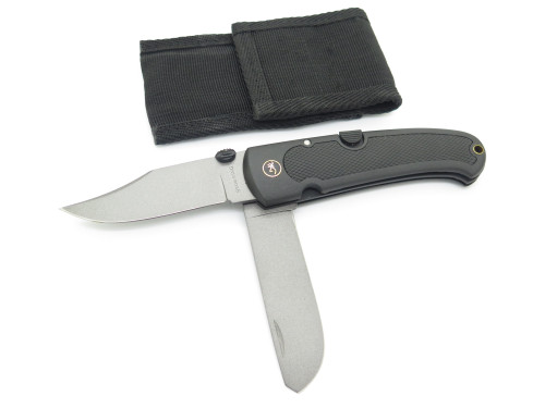 Vtg Browning 613 Kodiak FDT Seki Japan Clip Spey Lockback Folding Hunter Knife