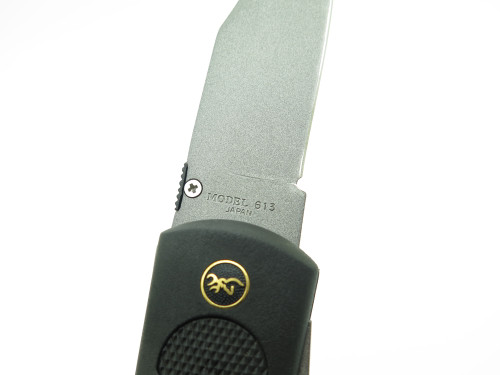 Vtg Browning 613 Kodiak FDT Seki Japan Clip Spey Lockback Folding Hunter Knife