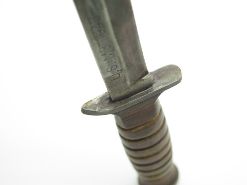 Vintage US M3 1943 Reproduction Marine Fixed Blade Fighting Knife M8A1 Scabbard