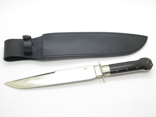 Custom Russell Knives Mountain Man Bowie Buffalo Horn Fixed Blade Hunting Knife